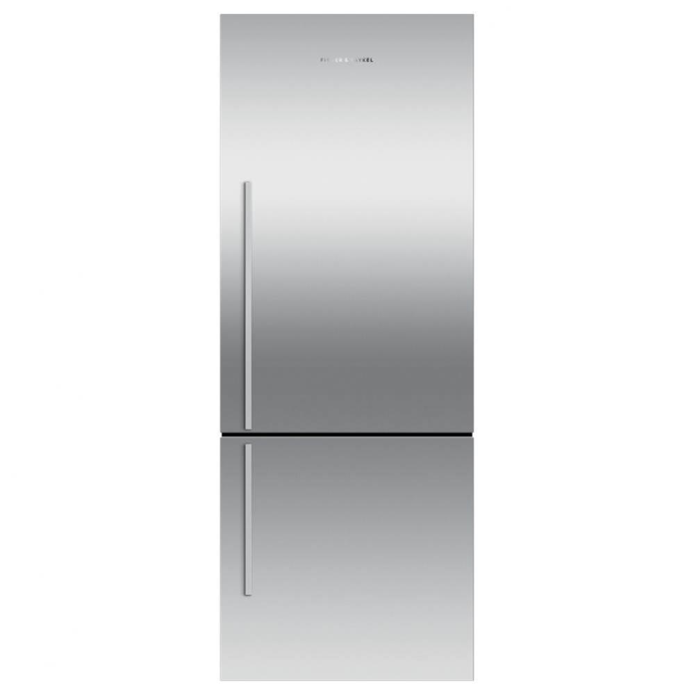 25'' Bottom Mount Refrigerator Freezer, 13.5 cu ft, Stainless Steel, Ice Only, Right Hin
