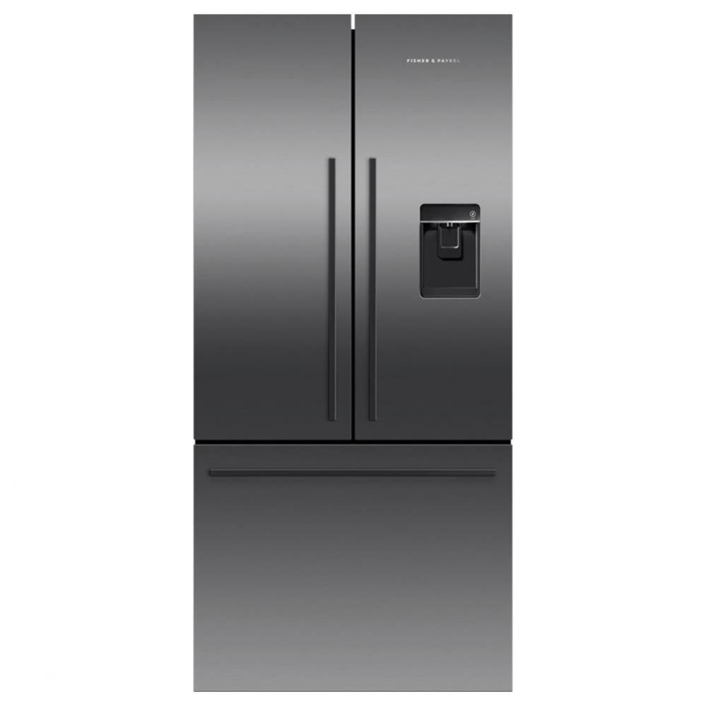 32'' French Door Refrigerator Freezer, 17.5 cu ft, Black Stainless, Ice and Water, Count