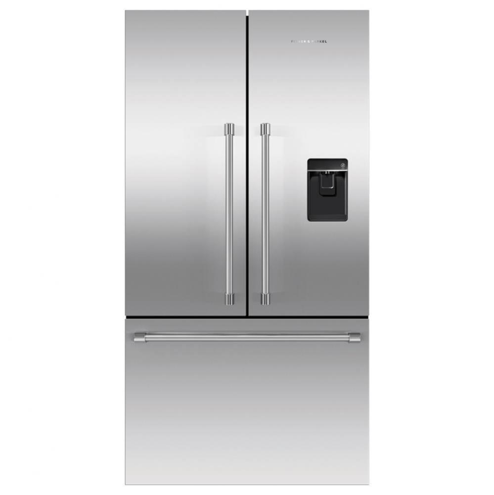 36'' French Door Refrigerator Freezer, 20.1 cu ft, Stainless Steel, Ice and Water, Count