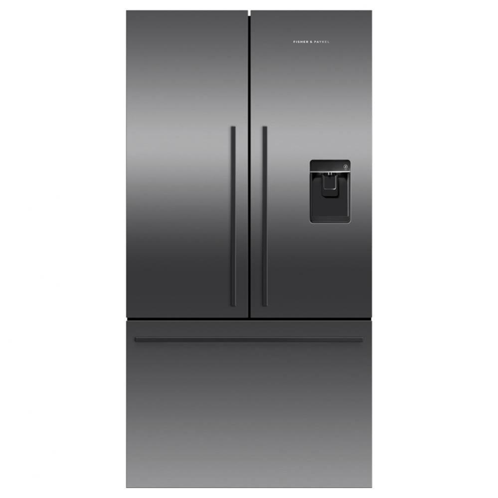 36'' French Door Refrigerator Freezer, 20.1 cu ft, Black Stainless Steel, Ice and Water,