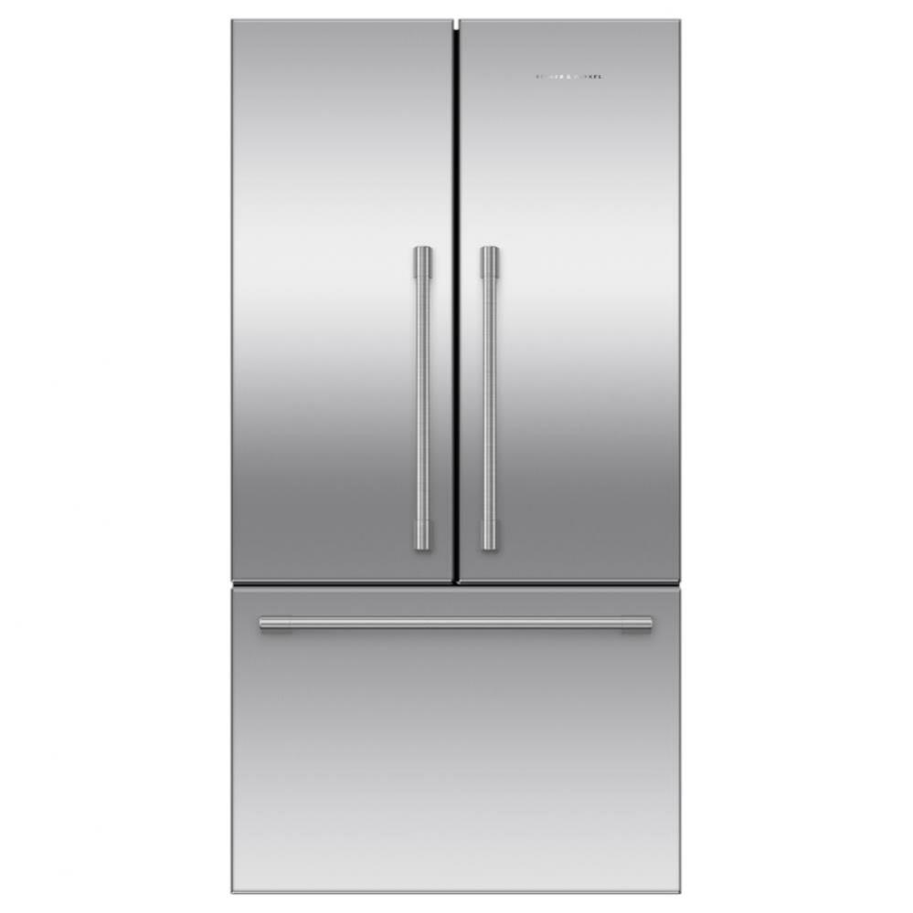 36'' French Door Refrigerator Freezer, Stainless Steel, 20.1 cu ft, Ice Only, Counter De