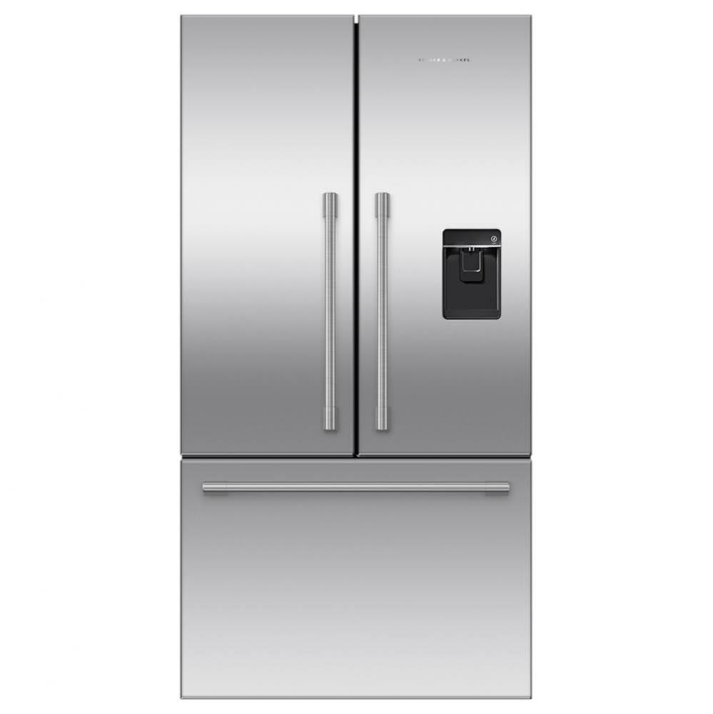 36'' French Door Refrigerator Freezer, Stainless Steel, 20.1 cu ft, Ice & External W