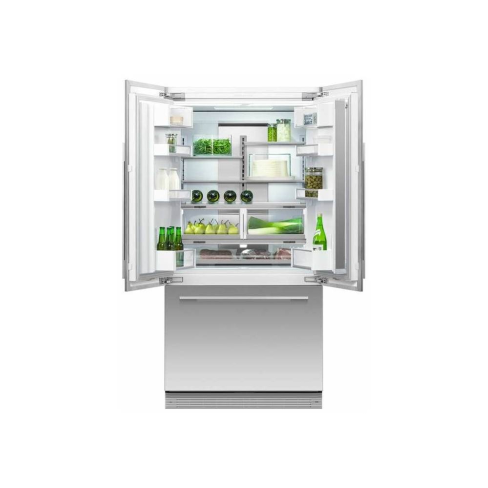 36” French Door Refrigerator Freezer, 72” H, 16.8 cu ft, F&P Stainless Panel Req, Ice &amp