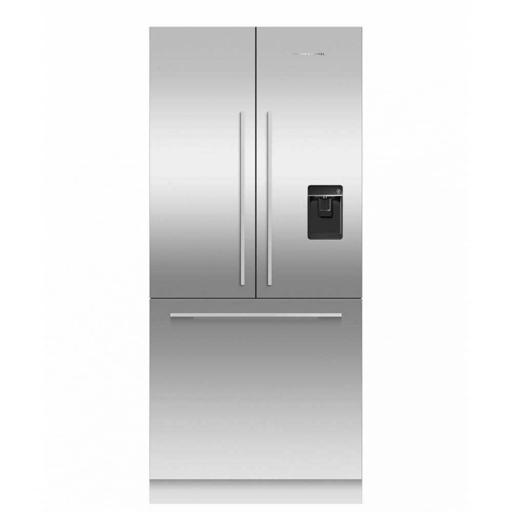 Integrated French Door Refrigerator 16.8cu ft, Ice  Water