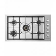 Fisher & Paykel 80911 - Gas on Steel Cooktop 36 5 Burner, Flush Fit