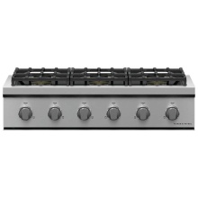 Fisher & Paykel 82986 - 36 Inch Rangetop, 6 Burners, LPG