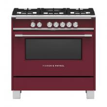 Fisher & Paykel 81704 - 36'' Range, 5 Burners, Red