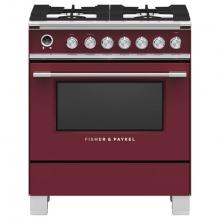 Fisher & Paykel 81720 - 30'' Range, 4 Burners, Self-cleaning, Red