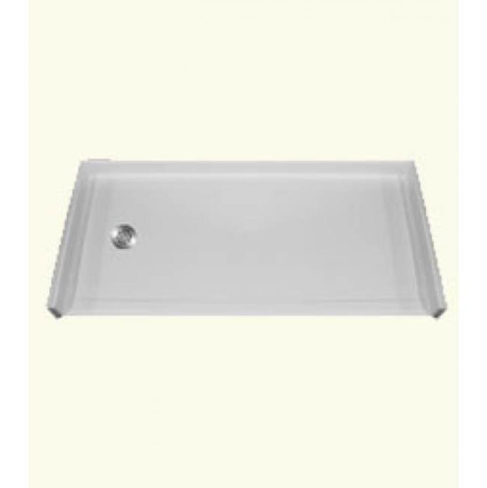 RBSP 60x36'' Barrier-free acrylic shower pan. White. Left drain.