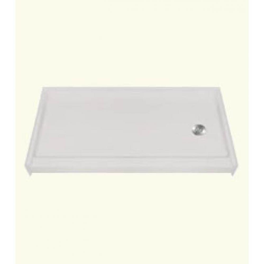 RBSP 60x30'' Low threshold shower pan. White. Right drain.