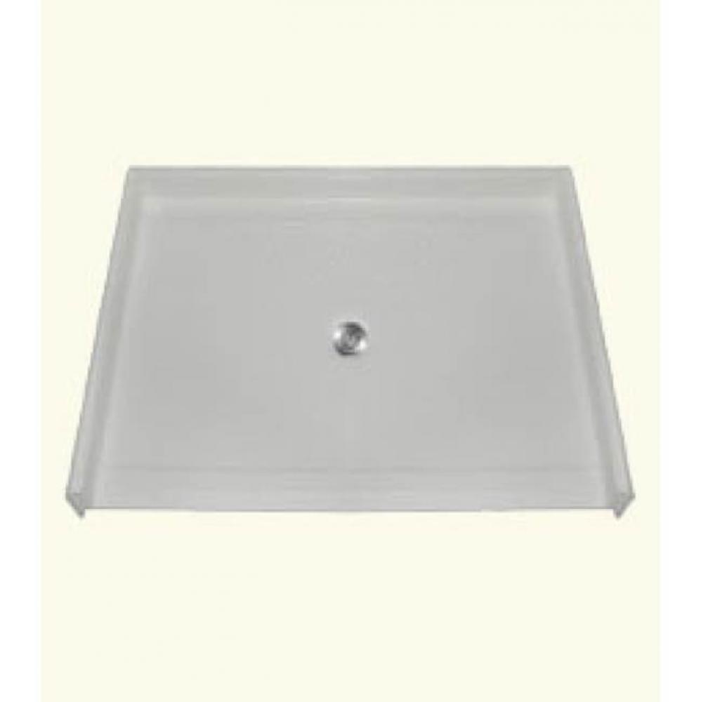RBSP 48x36'' Low threshold shower pan. White. Center drain.