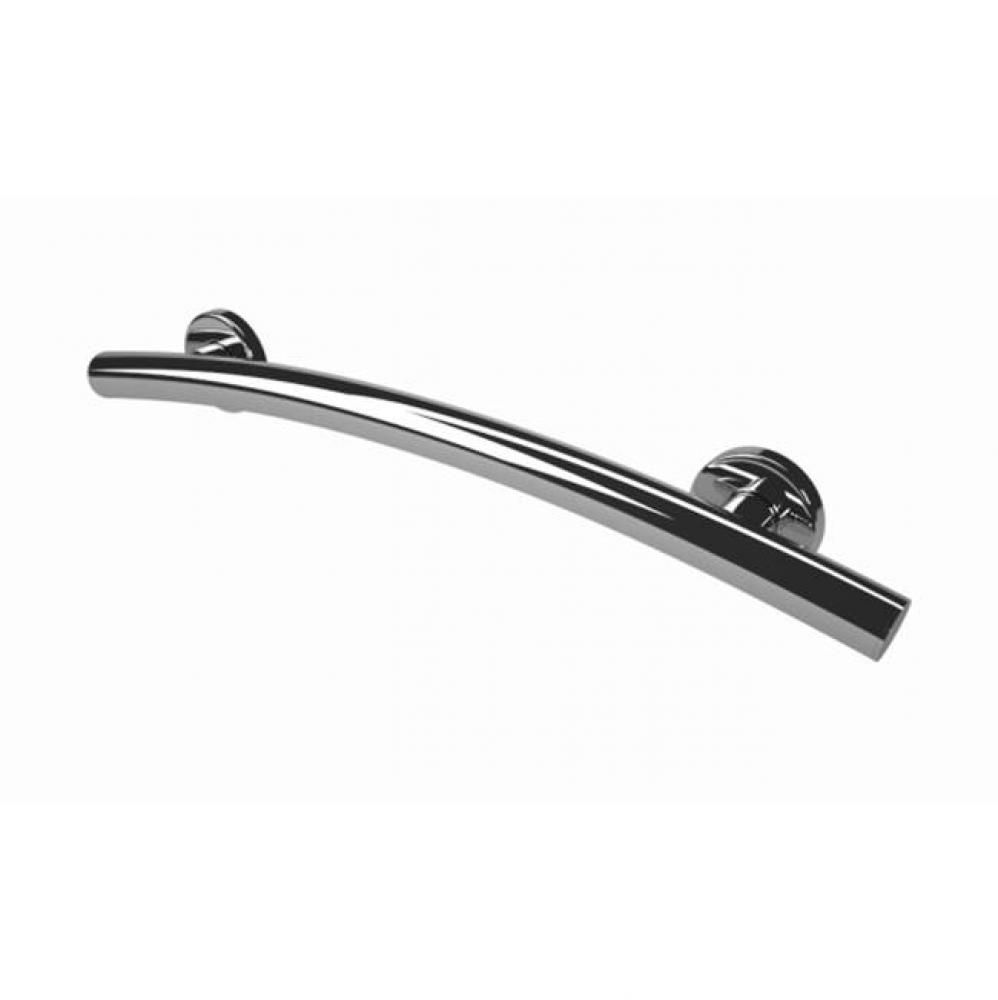 24'' Crescent Grab Bar. Polished Stainless.