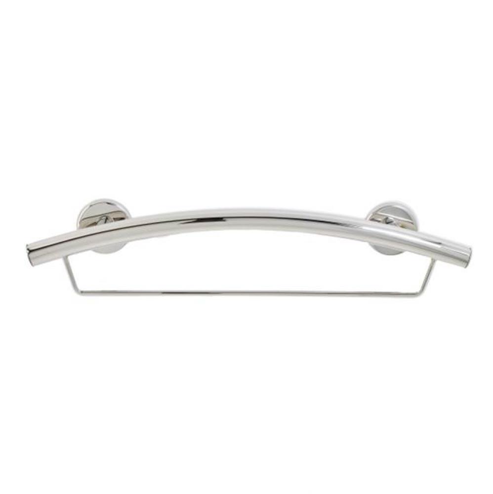 24'' Crescent/Towel Grab Bar. Polished Stainless.