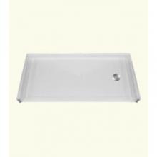 Health at Home RBSP-6030BFRHWH - RBSP 60x30'' Barrier-free acrylic shower pan. White. Right drain.