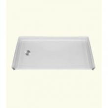 Health at Home RBSP-6033BFLHWH - RBSP 60x33'' Barrier-free acrylic shower pan. White. Left drain.
