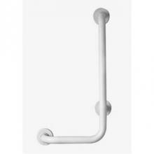 Health at Home HH-G25JBL20W1 - 17 3/4'' x 36'' Warm-To-Touch BioCote L-SHAPED SUPPORT. Vertical bar on left,