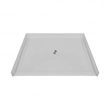 Health at Home RBSP-6048BFCWH - Acrylic Barrier Free Shower Base 60 X 48'' Center