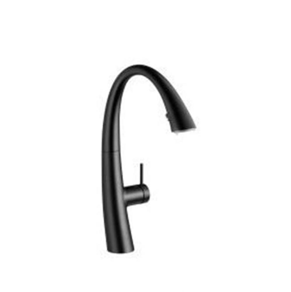 Zoe Pull Down Kitchen W/Light Matte Black