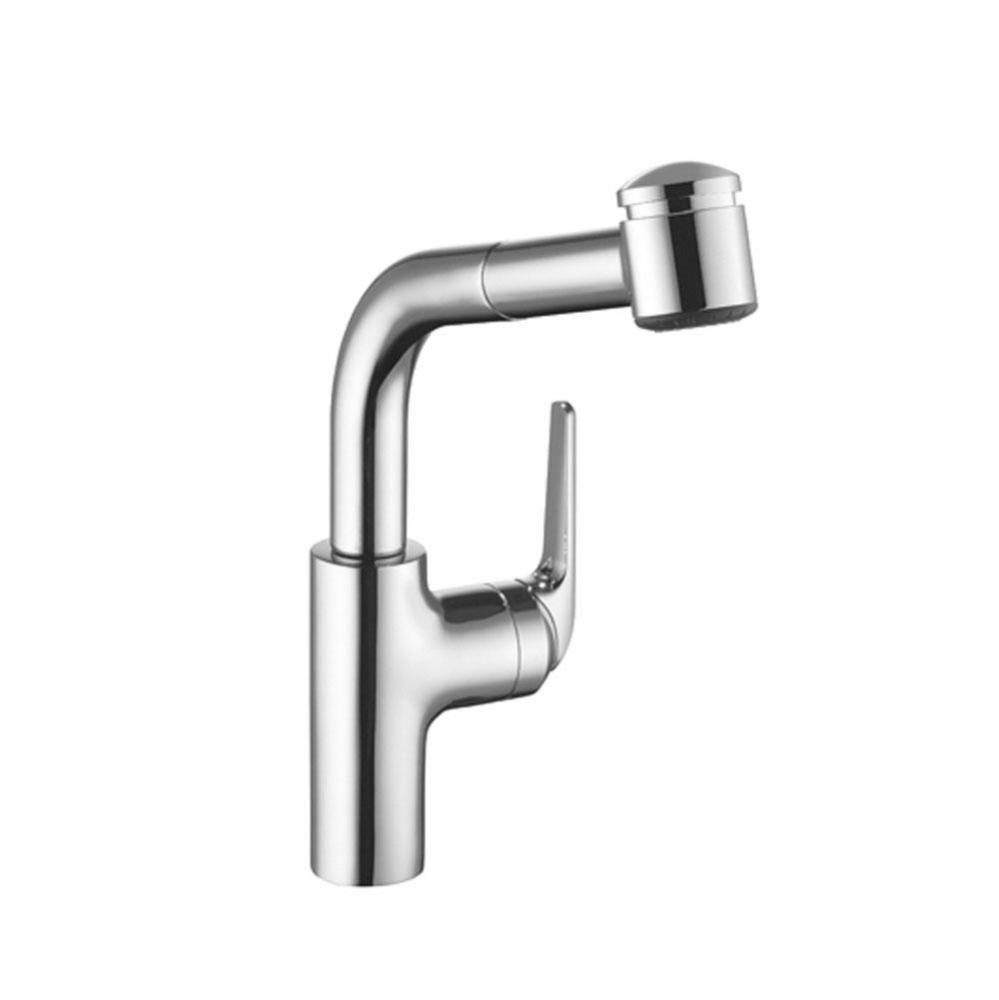 Domo Single-Hole Kitchen Faucet With Pull-Out Spray - Side Lever - Pc