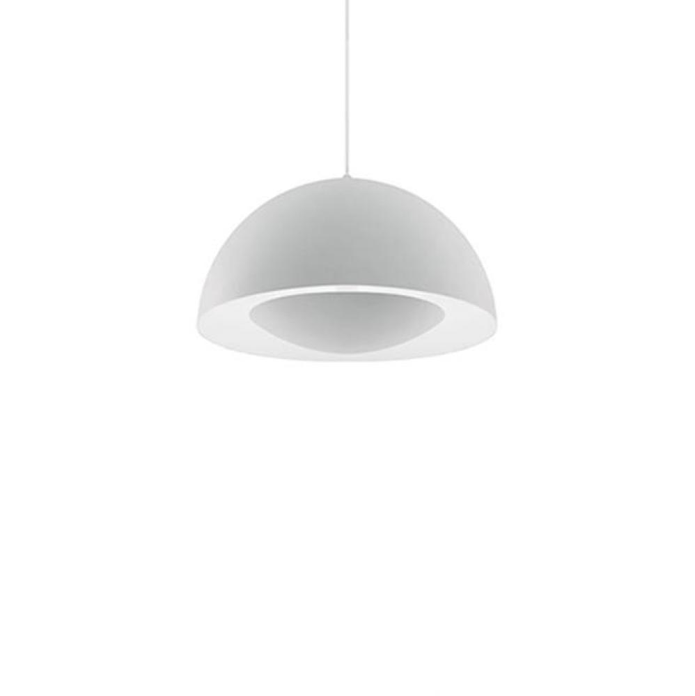 Single Lamp Led Pendant With White Dome Shade Available In Three Different