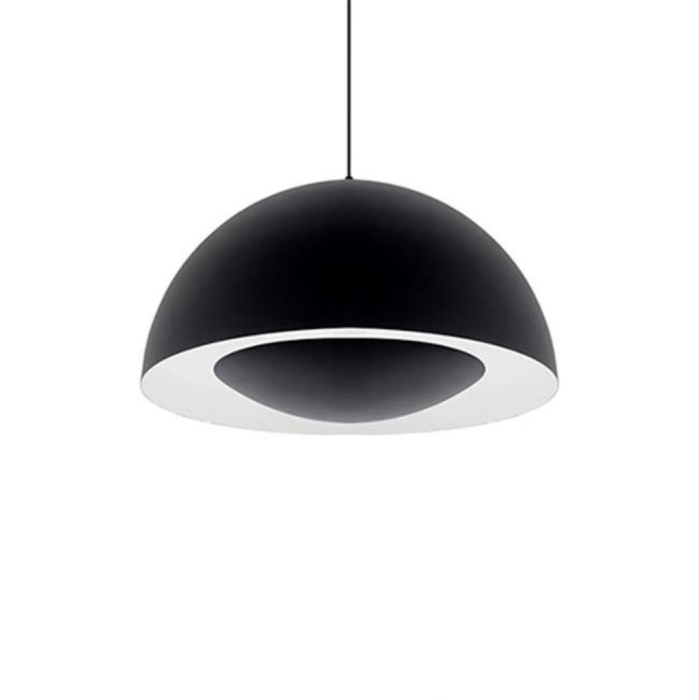 Single Lamp Led Pendant With Black Dome Shade Available In Three Different