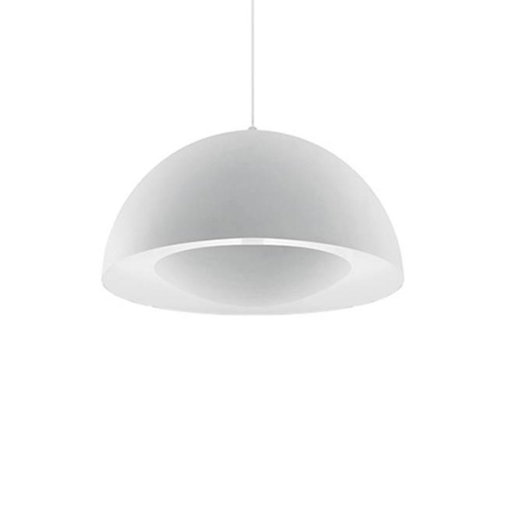 Single Lamp Led Pendant With White Dome Shade Available In Three Different