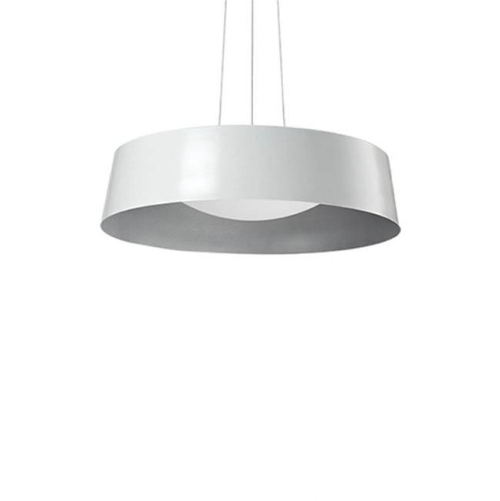 Single Lamp Led Pendant With Either A Round Flat Black Metal Shade With Fine Gold Interior (With