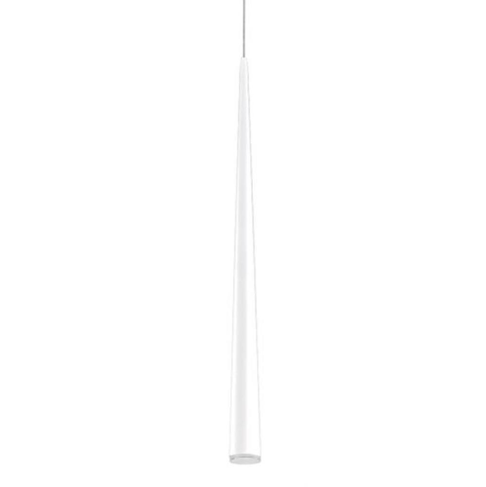 Single Led Pendant, Sleek Conical Shape With Clear Acrylic Diffuser, Canopy And Metal