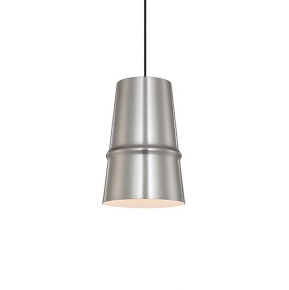 Single Lamp Pendant With Conical Aluminum Shade Showcasing Powder-Coated Finishes Against A Matte