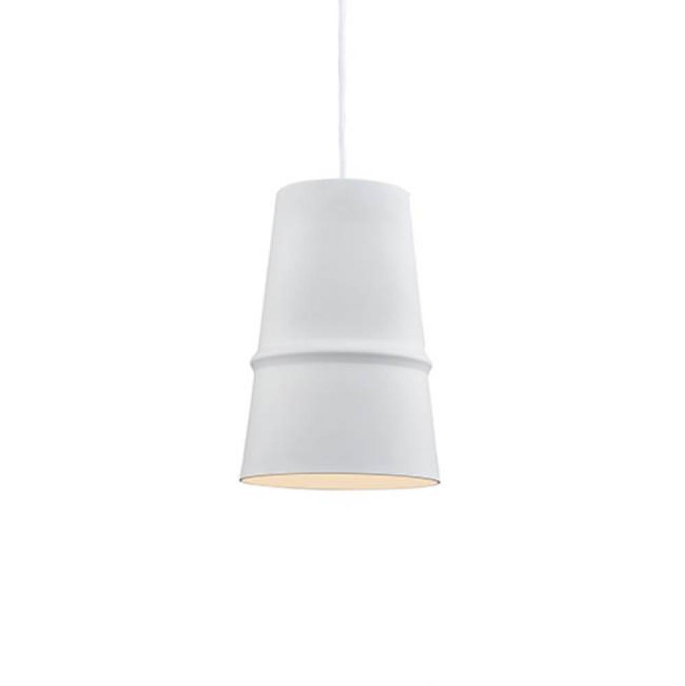 Single Lamp Pendant With Conical Aluminum Shade Showcasing Powder-Coated Finishes Against A Matte