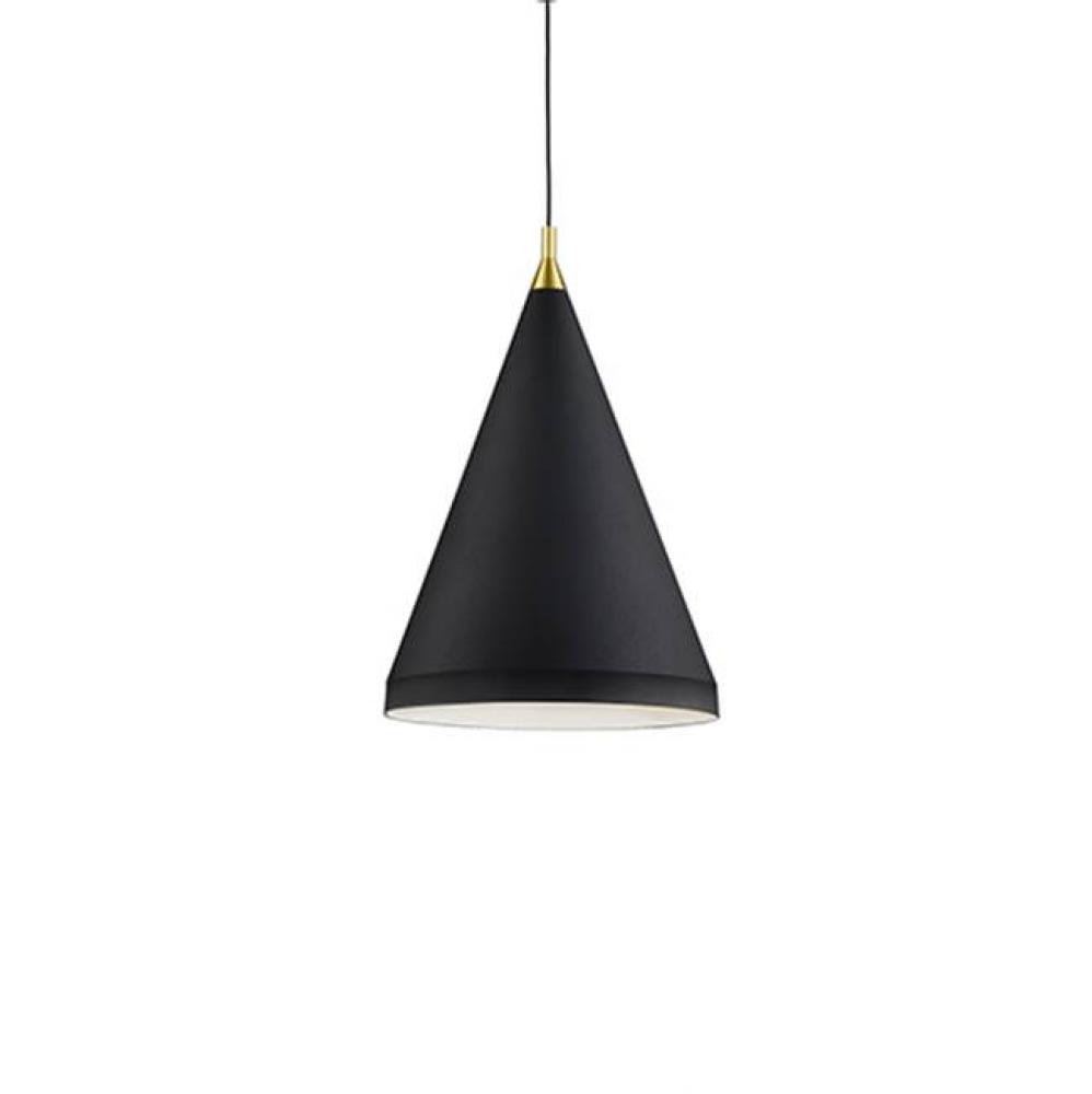 Single Lamp Pendant With ConicalAluminum Shade With FinePowder-Coated Or Plated FinishesWith