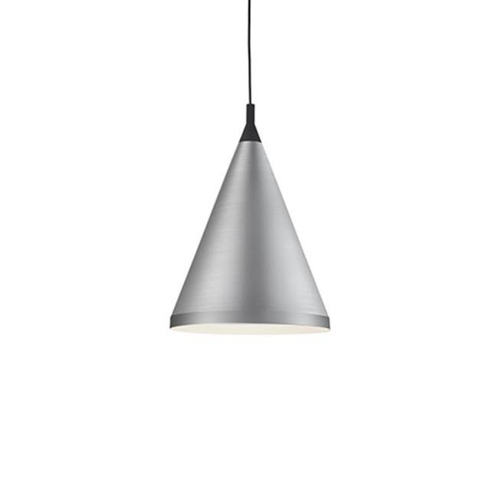 Single Lamp Pendant With ConicalAluminum Shade With FinePowder-Coated Or Plated FinishesWith