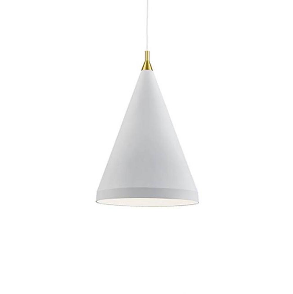 Single Lamp Pendant With ConicalAluminum Shade With FinePowder-Coated Or Plated FinishesWith