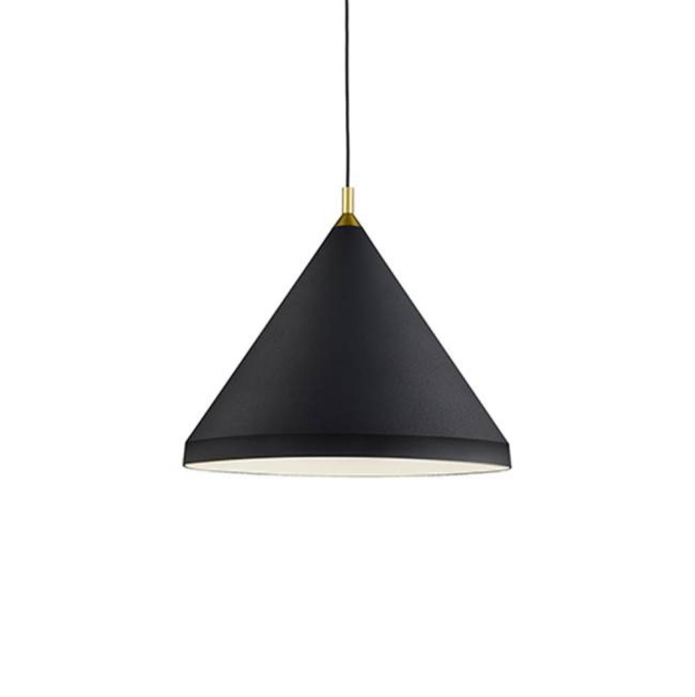 Single Lamp Pendant With ConicalAluminum Shade With FinePowder-Coated Or Plated FinishesWith