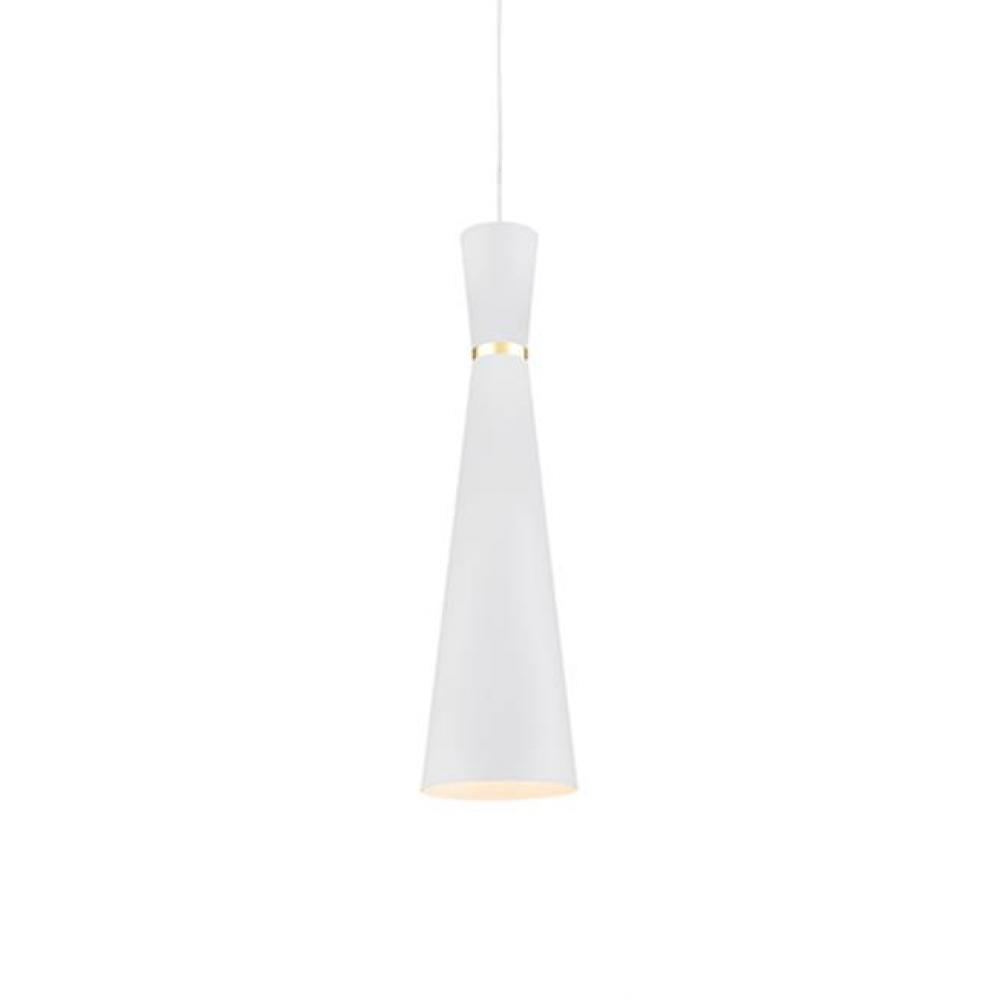 Single Lamp Pendant With Conical Aluminum ShadeWith Fine Powder-Coated Finishes And Anodized