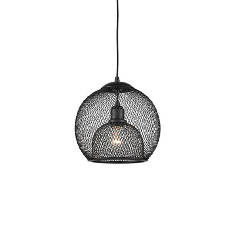 Single Lamp Pendant WithSpherical Powder-Coated WireMesh Shade. Color ConfigurationsInclude