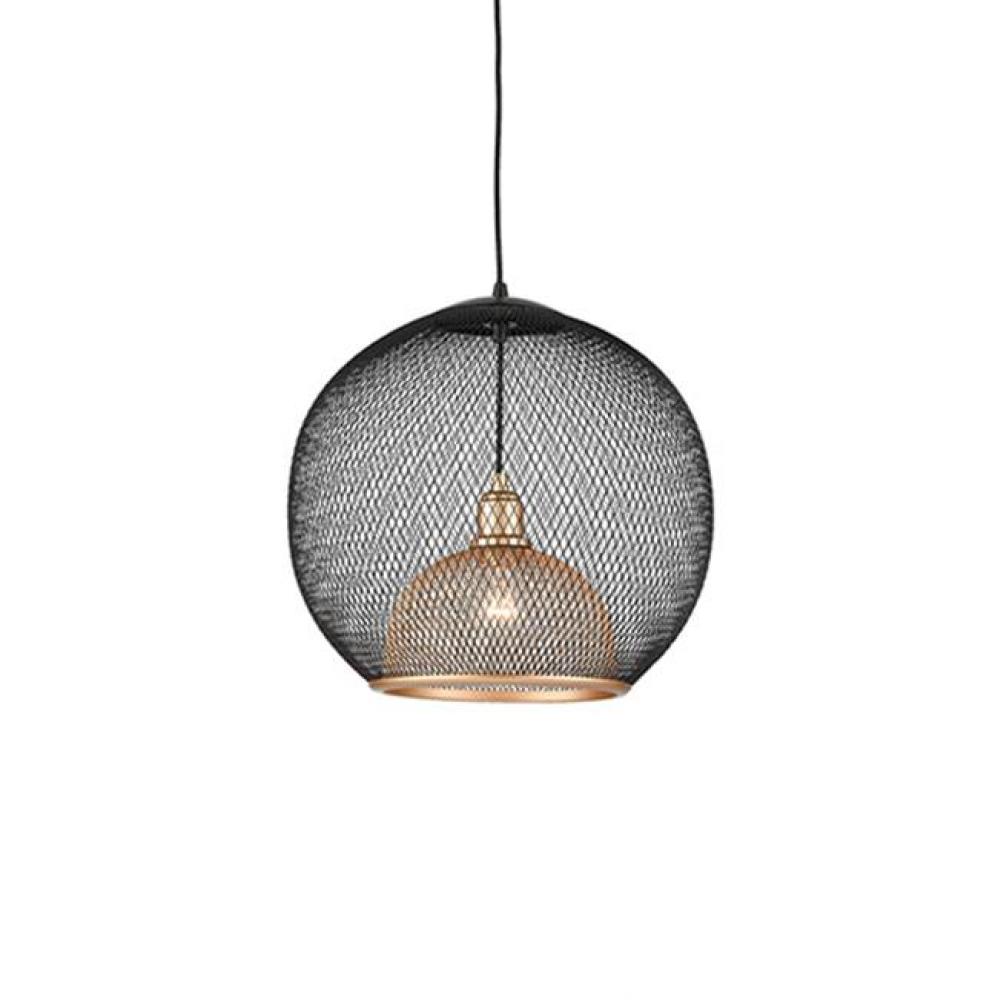 Single Lamp Pendant WithSpherical Powder-Coated WireMesh Shade. Color ConfigurationsInclude