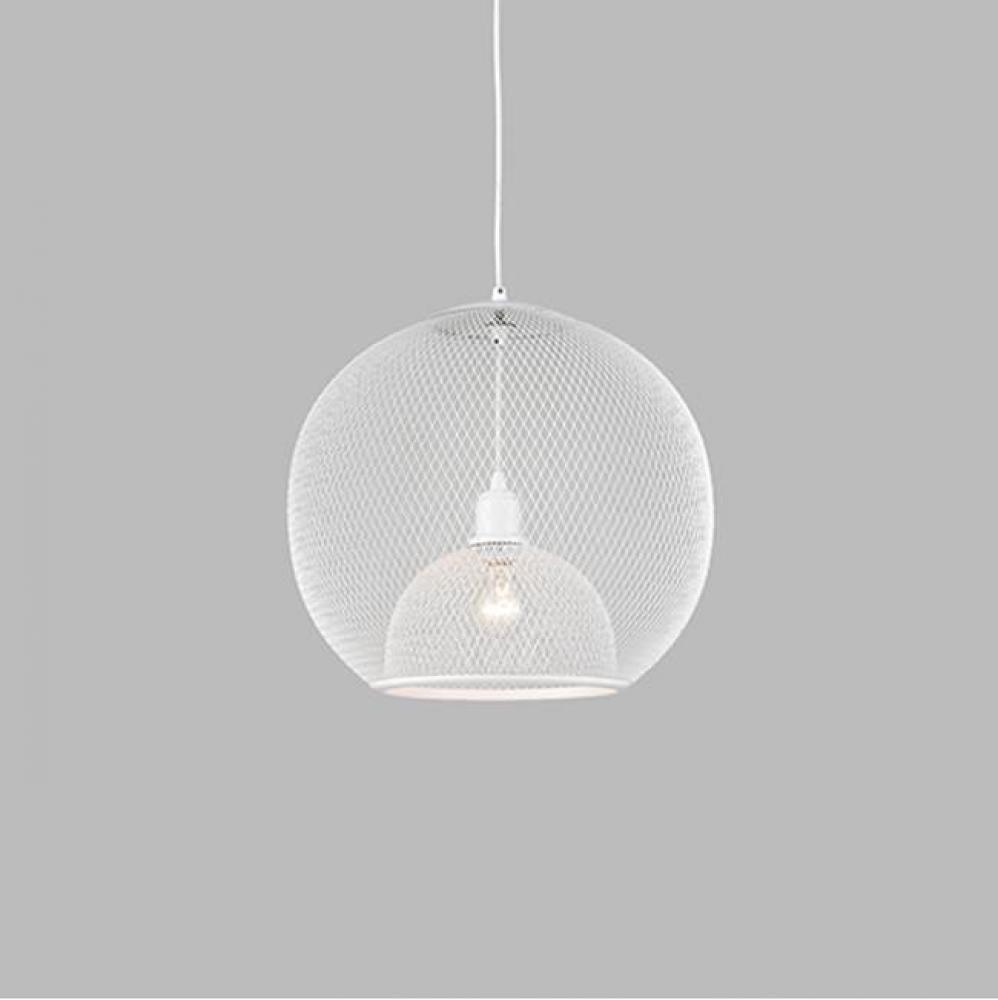 Single Lamp Pendant WithSpherical Powder-Coated WireMesh Shade. Color ConfigurationsInclude