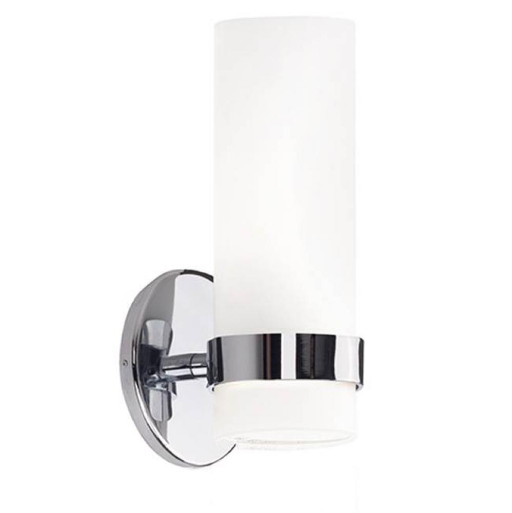 Single Lamp Pendant With Cylinder White Opal Glass. Metal Details In