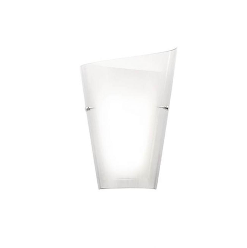 Single Lamp Wall Sconce With Asymmetrical Overlapping Covers Available In Two Combinations Of