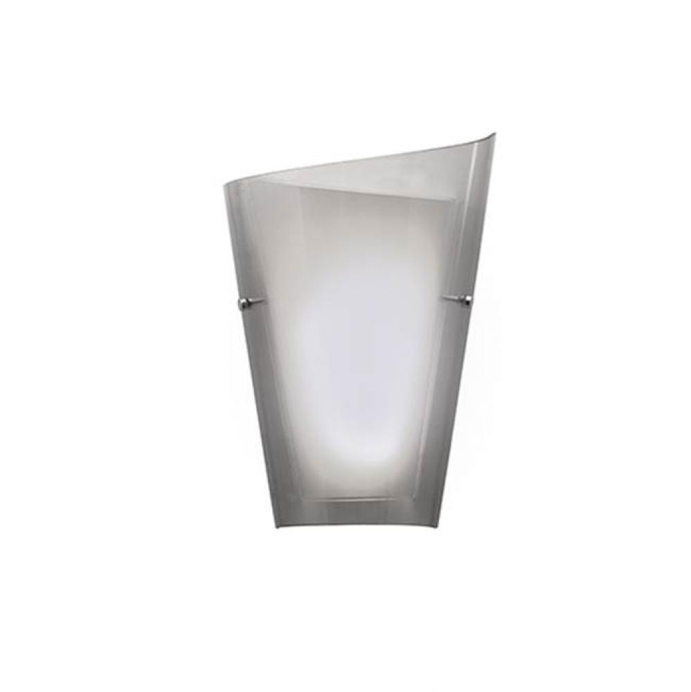Single Lamp Wall Sconce With Asymmetrical Overlapping Covers Available In Two Combinations Of
