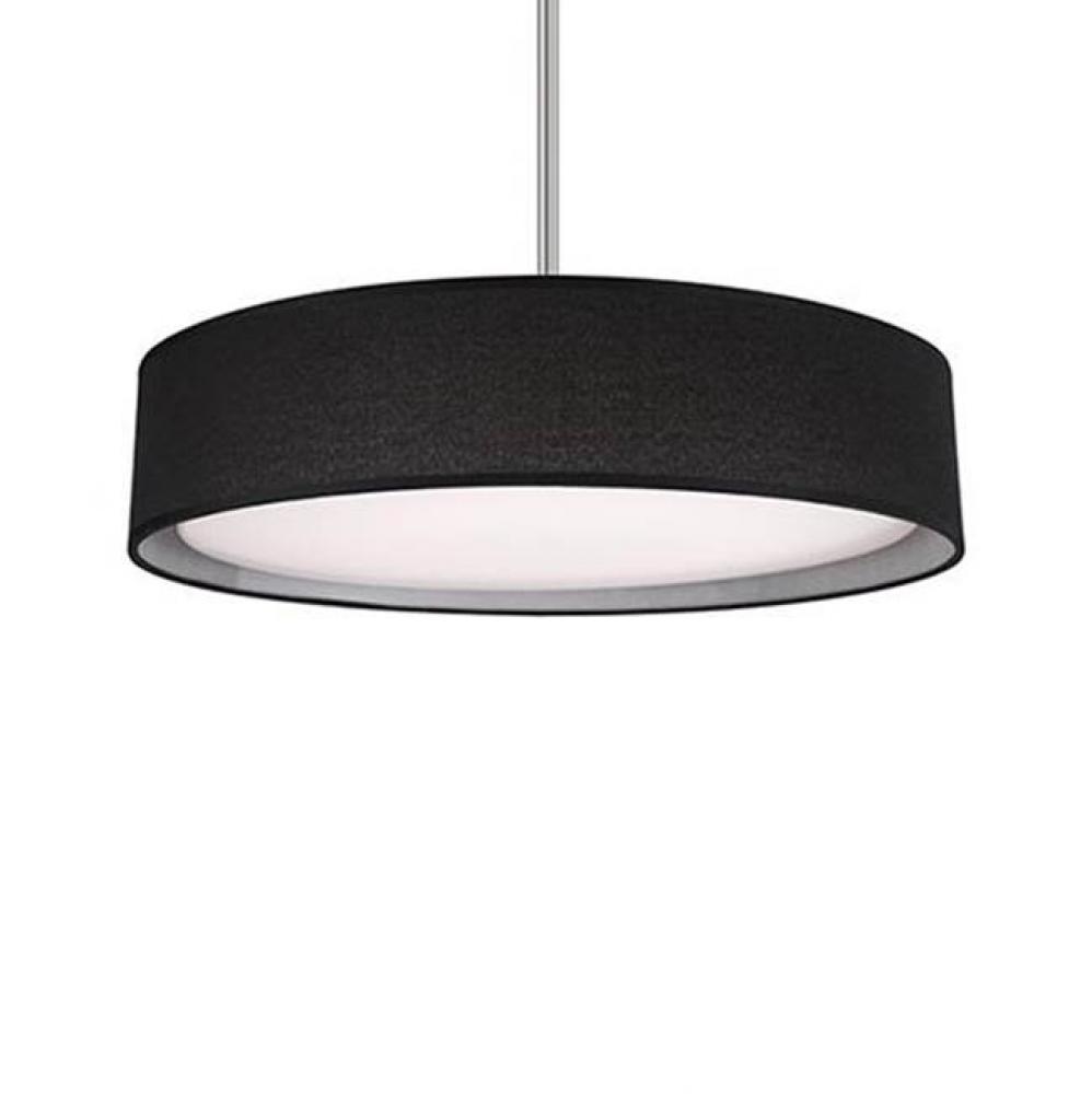 Round Led Flush Mount With A Refined Hand Tailored Textured Fabric Shade Available In Beige,