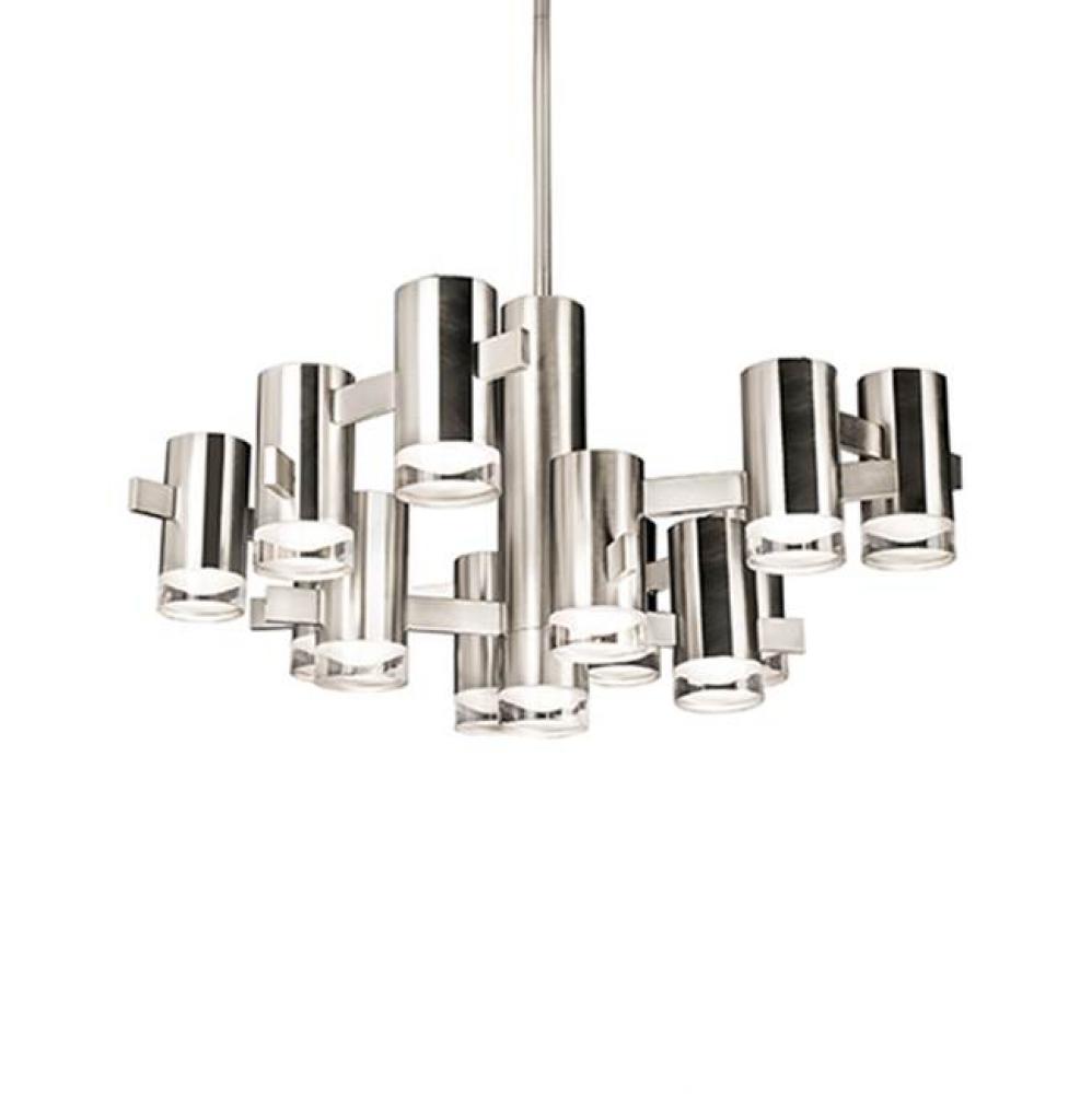 Stem-Speciated Interior Pendant Downlight: Illumination From 13 Formed-Specetal Cylinders, With