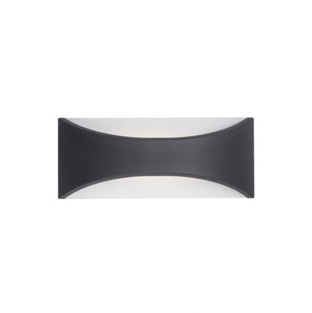 High Powered Led Exterior Single Light Wall Mount Fixture, With Stylish Relaxed Arch Design .