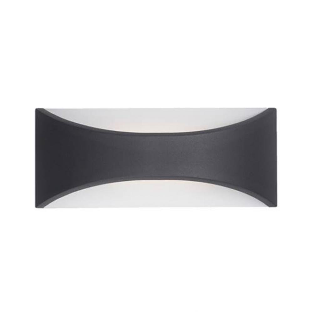 High Powered Led Exterior Single Light Wall Mount Fixture, With Stylish Relaxed Arch Design .