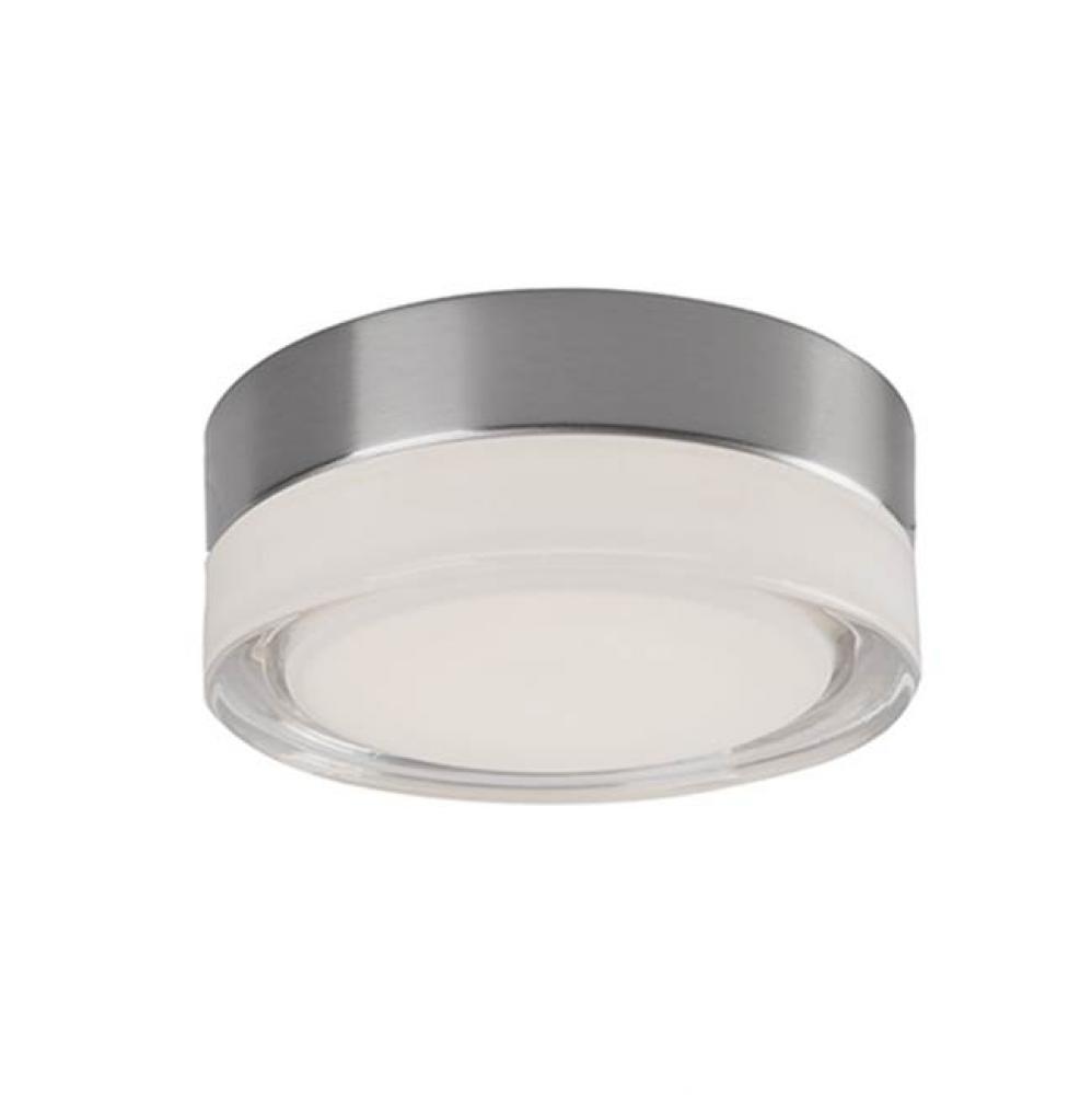 Round Frosted Or Clear Outer Glass SurfaceCylindrical Steel Ceiling MountMatte Painted, Brushed