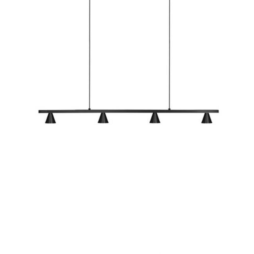 Extruded Rectangular Profile With Conical ShadesSpot Optical Acrylic LensesBrushed Plated