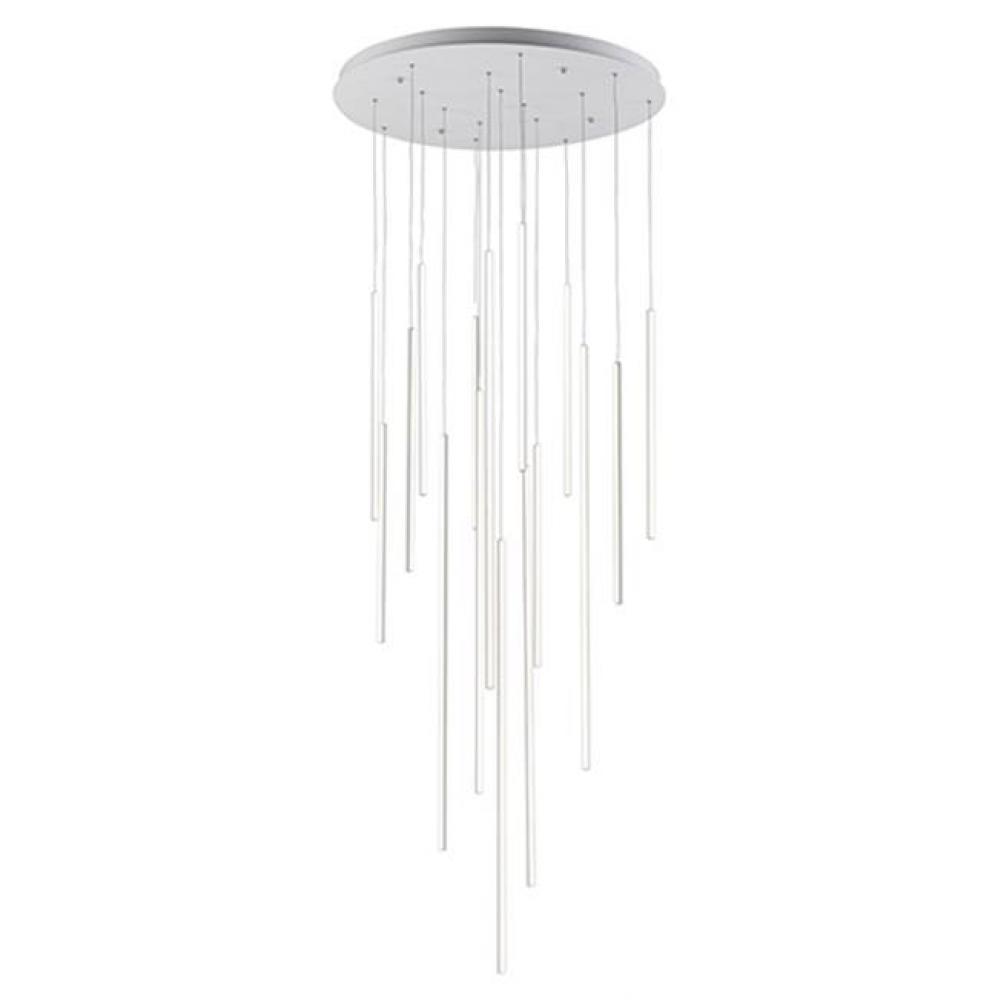 Extruded Circular Aluminum Vertical Lamp RodsFlexible Silicon Rubber DiffusersLightly Textured