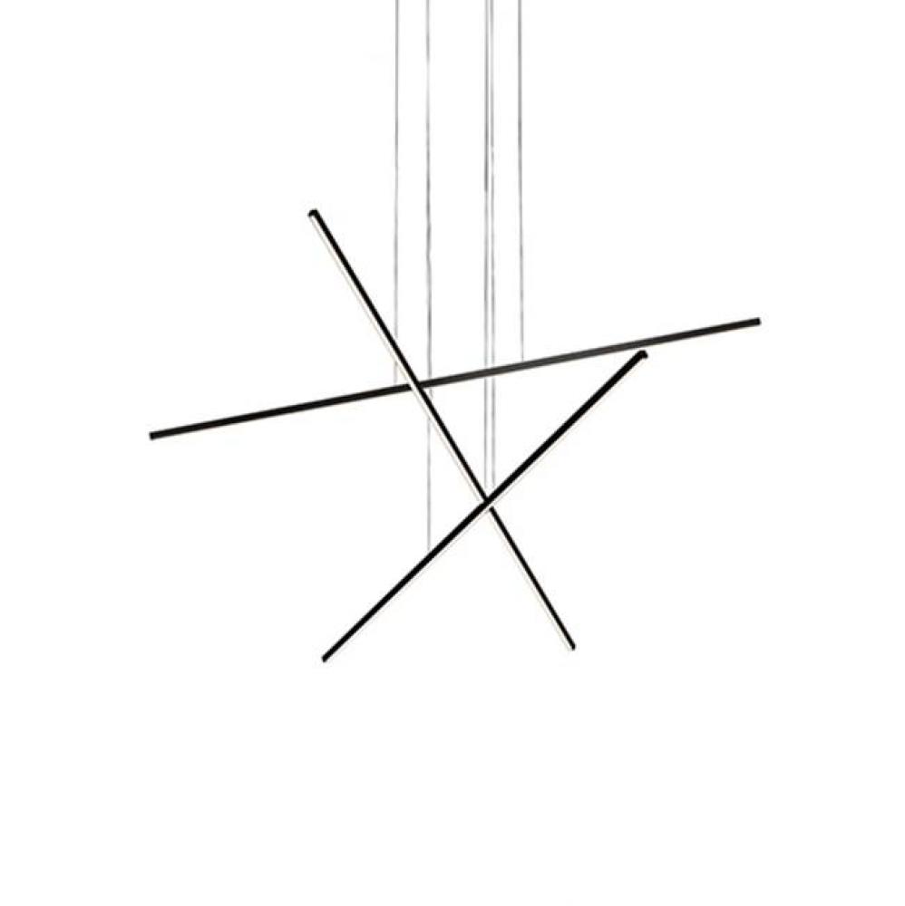 Square Profile Linear Aluminum With Thin CablesInset Opal Polymeric DiffuserFinely Textured Plate