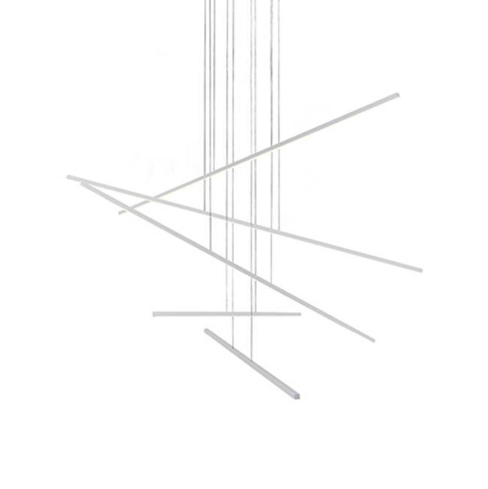 Square Profile Linear Aluminum With Thin CablesInset Opal Polymeric DiffuserFinely Textured Plate